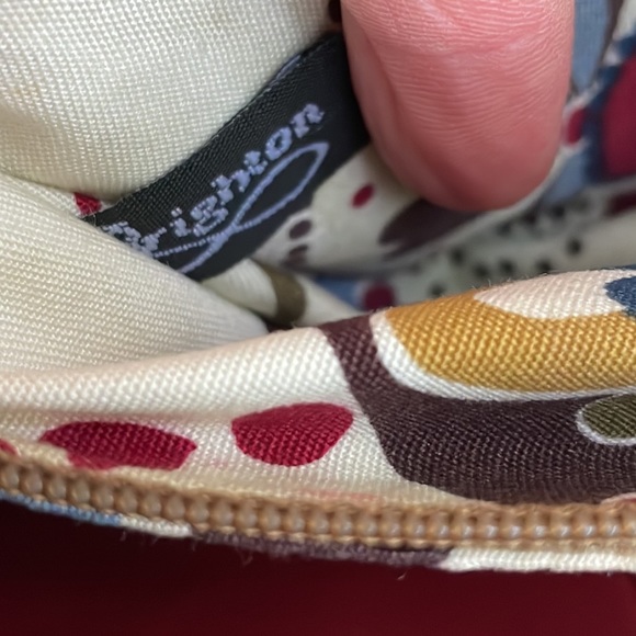 Vintage burgundy/silver Brighton pebbled leather crossbody bag - Picture 16 of 16